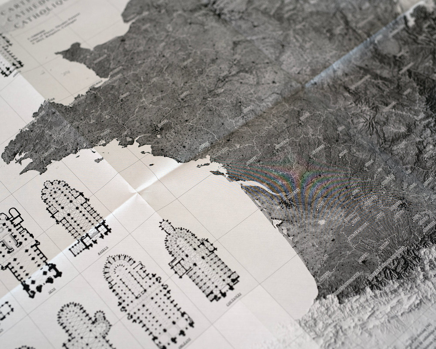 La carte des cathédrales de France