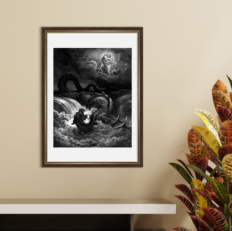 Cadre Gustave Doré - La Destruction du Léviathan