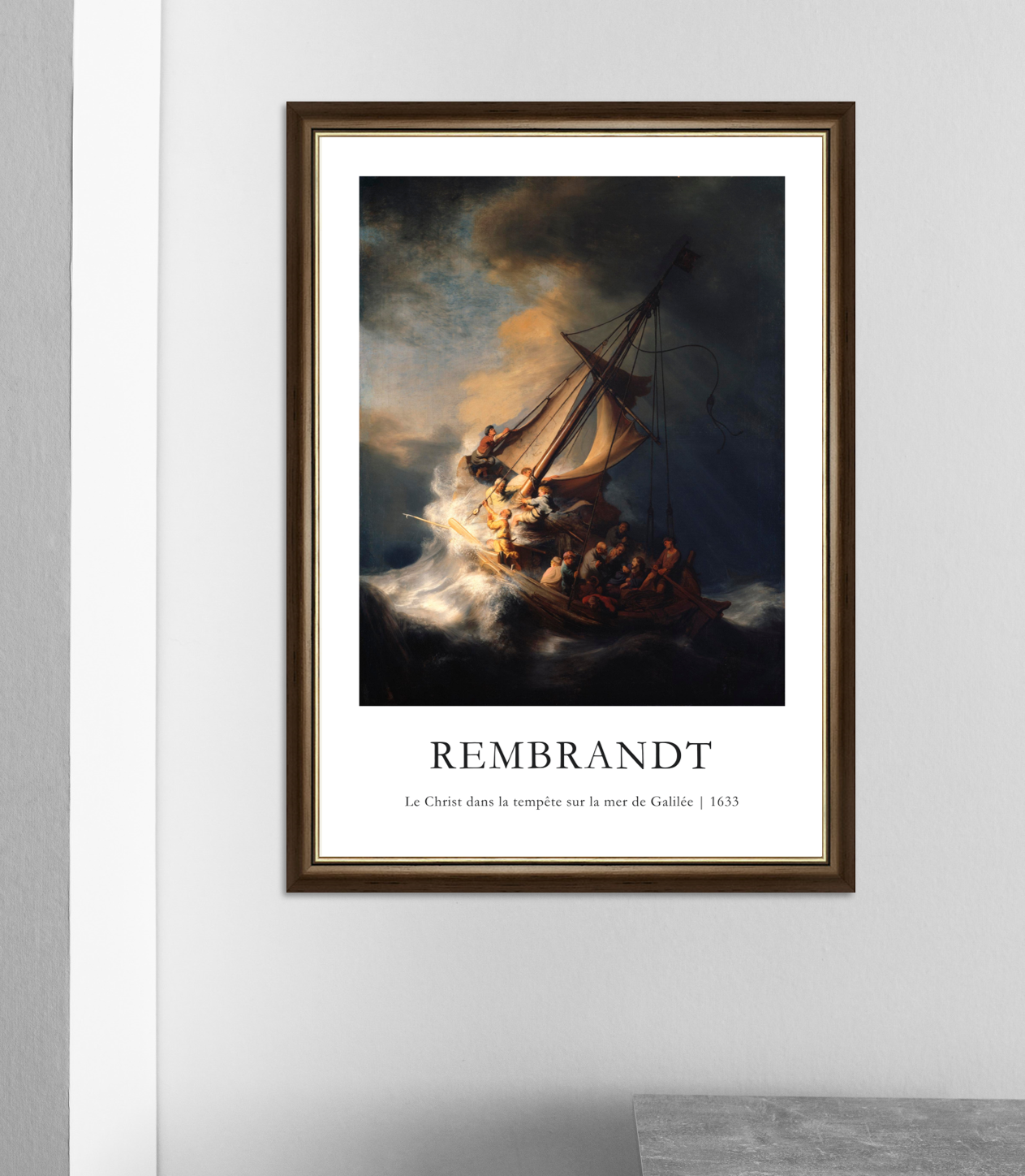 Cadre Rembrandt - Le Christ dans la tempête