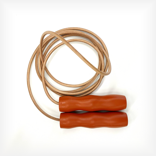 Corde à sauter en cuir véritable