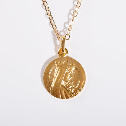 Médaille de la Vierge couronnée - Plaquée Or