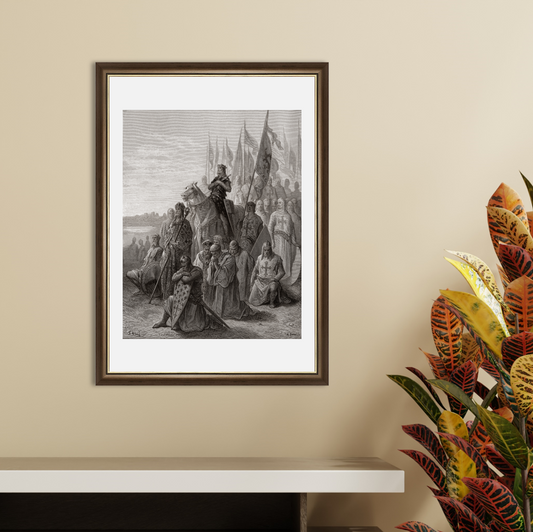 Cadre Gustave Doré - Saint-Louis arrive devant Damiette